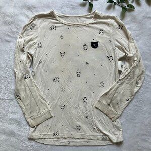 FREE w/ Purchase GB Long Sleeve Tee Size 110 (Approx. 4T-5T) | White Panda Print